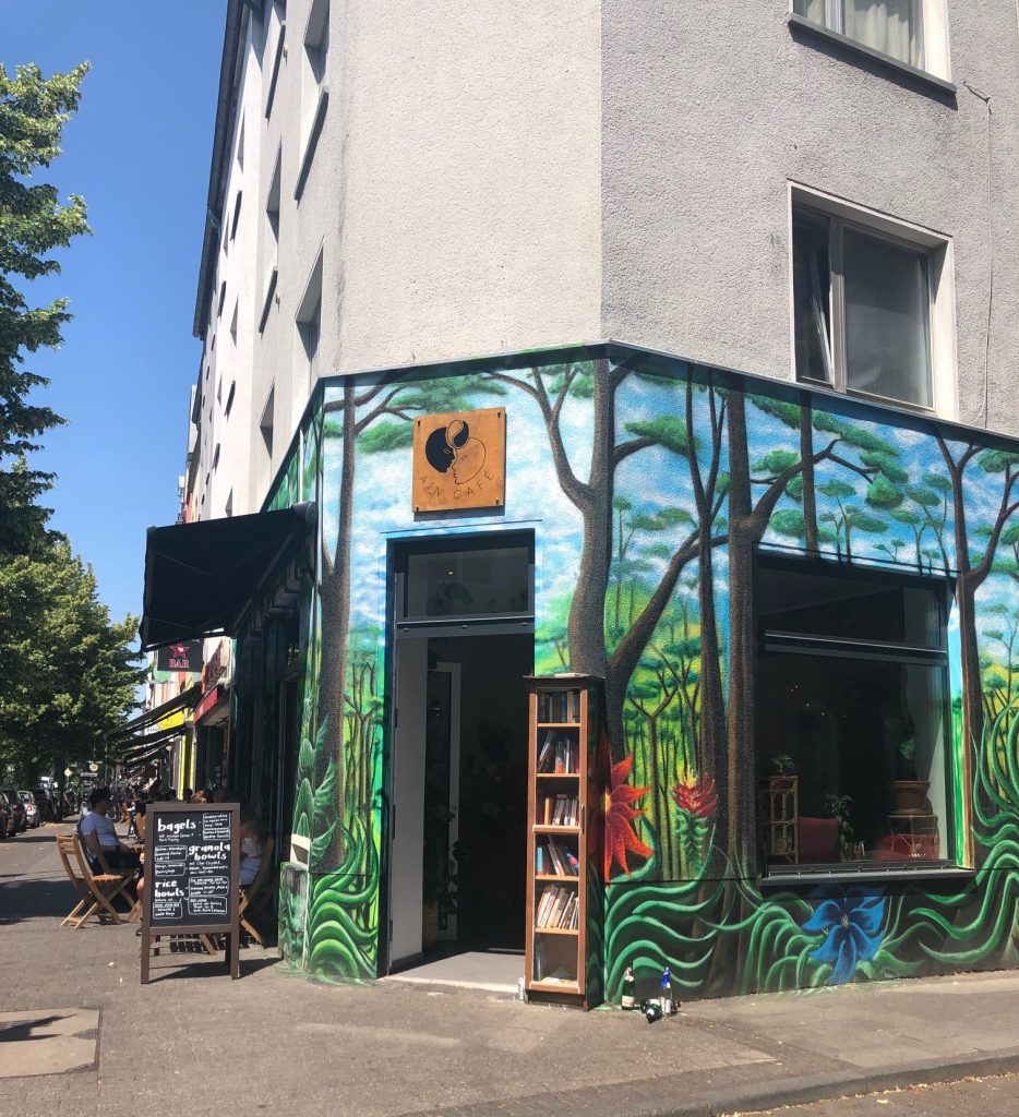 The exterior of the cafe "Ain cafe" in Cologne. 